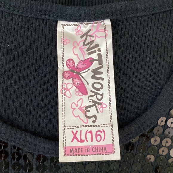 KnitWorks Black Sequins Front Tank Top - Picture 8 of 8